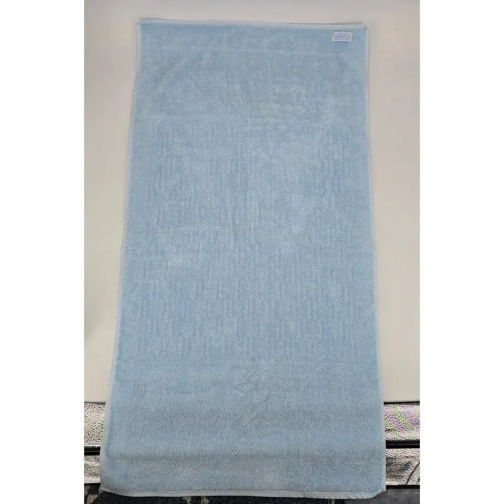 Vintage Lady Pepperell Blue Floral Towel Set 3pc Bath Plush Cotton Cottagecore